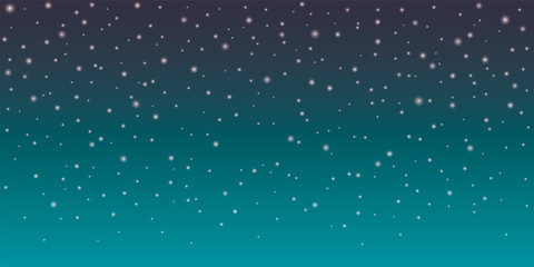 Blue space background with stars, cosmos, night shining starry sky..