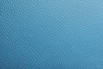Texture of blue leather as background, closeup