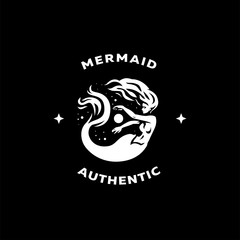 Mermaid. Woman with a fish tail. 