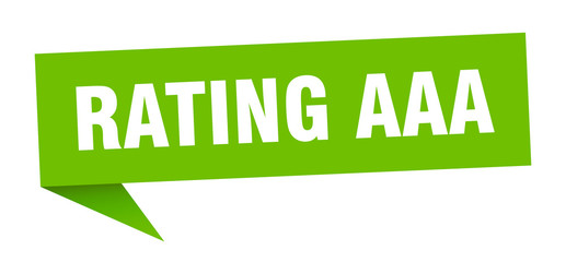 rating aaa speech bubble. rating aaa ribbon sign. rating aaa banner