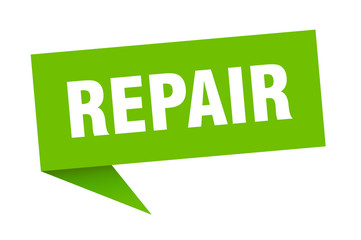 repair speech bubble. repair ribbon sign. repair banner