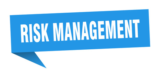risk management speech bubble. risk management ribbon sign. risk management banner