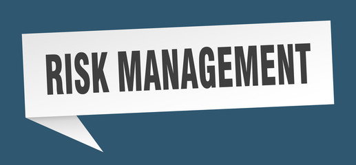risk management speech bubble. risk management ribbon sign. risk management banner