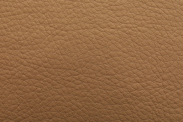 Texture of light brown leather as background, closeup