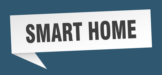 smart home speech bubble. smart home ribbon sign. smart home banner