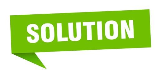 solution speech bubble. solution ribbon sign. solution banner