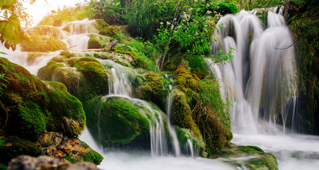 Plitvice lakes, Croatia. Beautiful place visited by thousands of tourists every year. 