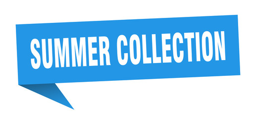 summer collection speech bubble. summer collection ribbon sign. summer collection banner
