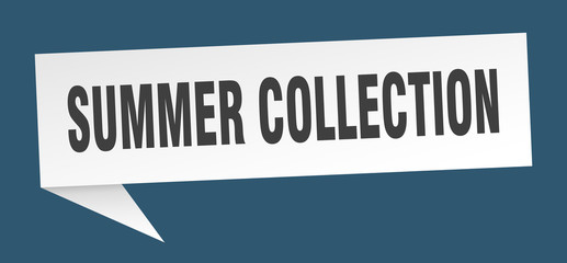 summer collection speech bubble. summer collection ribbon sign. summer collection banner
