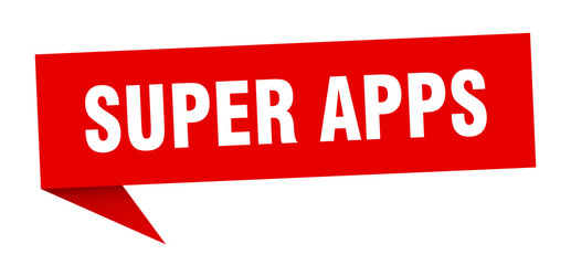 super apps speech bubble. super apps ribbon sign. super apps banner