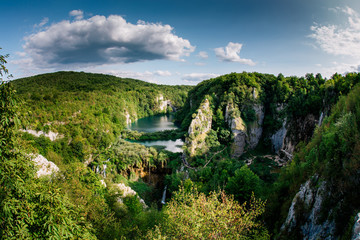 Fototapeta na wymiar Plitvice lakes, Croatia. Beautiful place visited by thousands of tourists every year. 