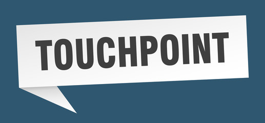 touchpoint speech bubble. touchpoint ribbon sign. touchpoint banner