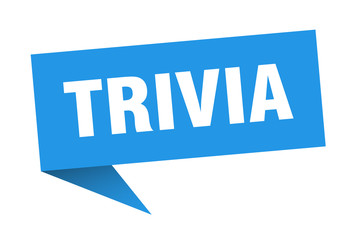 trivia speech bubble. trivia ribbon sign. trivia banner