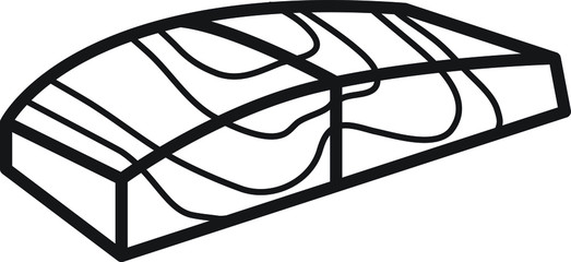 fish filet icon, vector illustration.