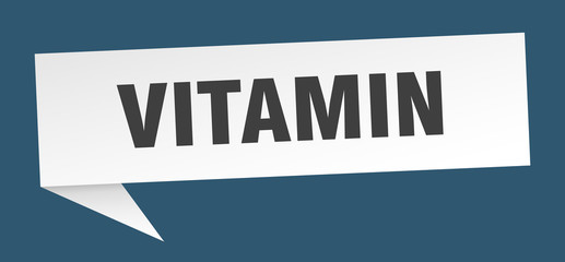 vitamin speech bubble. vitamin ribbon sign. vitamin banner