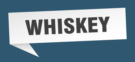 whiskey speech bubble. whiskey ribbon sign. whiskey banner