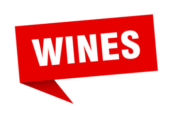 wines speech bubble. wines ribbon sign. wines banner