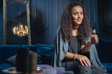 Modern young woman smiling at the camera
