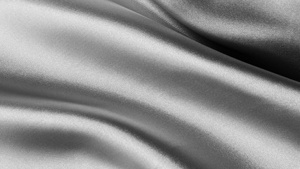 Fototapeta premium Smooth elegant grey fabric silk or satin texture for background.