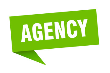 agency speech bubble. agency ribbon sign. agency banner
