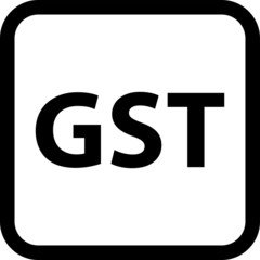 Goods and Service Tax acronym GST, vector illustration