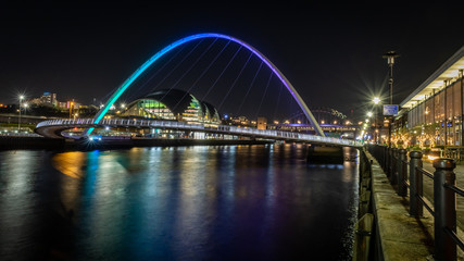 Fototapeta na wymiar Millennium bridge, Newcastle