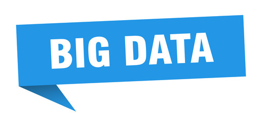 big data speech bubble. big data ribbon sign. big data banner