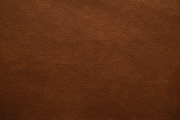 Texture of brown leather as background, closeup
