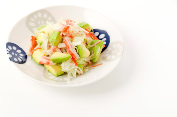 アボカドとカニカマのサラダ