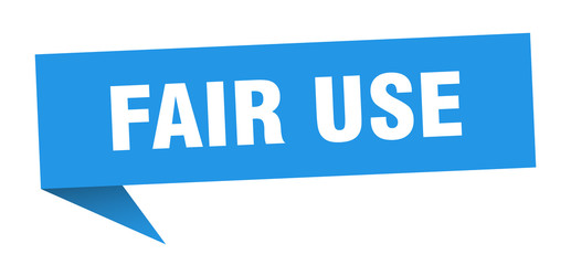 fair use speech bubble. fair use ribbon sign. fair use banner