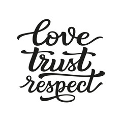 Love trust respect text