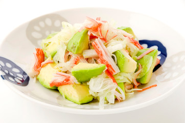 アボカドとカニカマのサラダ