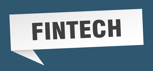 fintech speech bubble. fintech ribbon sign. fintech banner