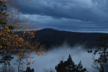 Dunkler Himmel über Oberfranken