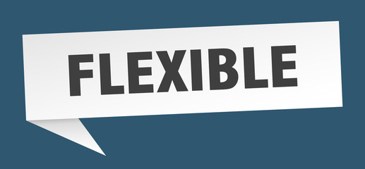 flexible speech bubble. flexible ribbon sign. flexible banner