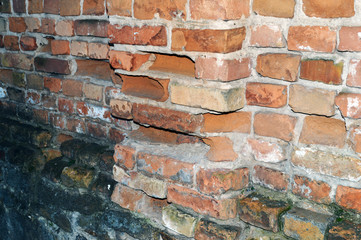 old brick wall as background