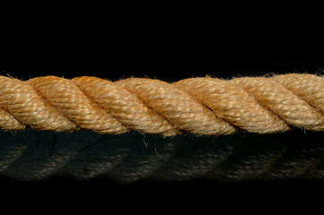 rope isolated on black background