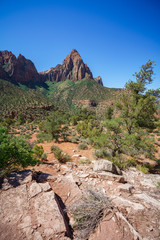 hiking the watchman trail in zion national park, usa