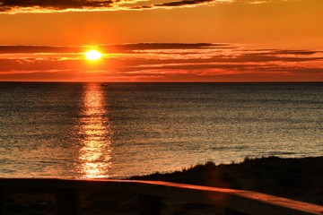 Sunrise on the beach in Arenales del Sol, Alicante