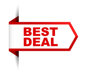 red vector banner best deal