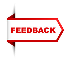 red vector banner feedback