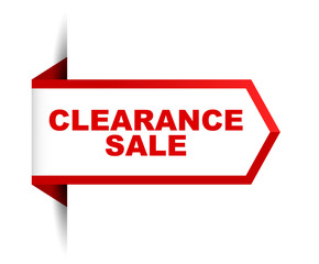 red vector banner clearance sale