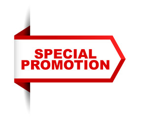 red vector banner special promotion - obrazy, fototapety, plakaty