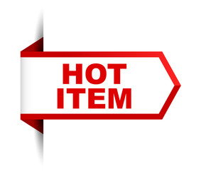 red vector banner hot item
