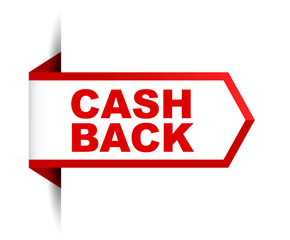 red vector banner cash back