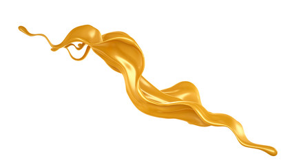 Fototapeta premium Splash fluid. 3d illustration, 3d rendering.
