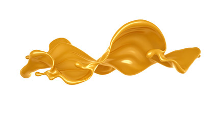 Splash fluid. 3d illustration, 3d rendering.