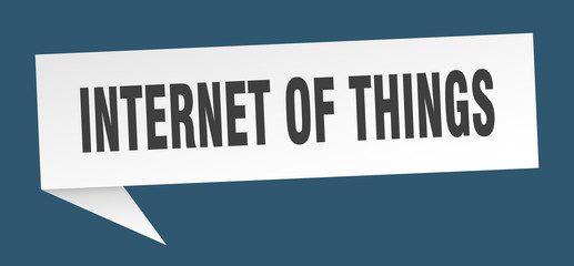 internet of things speech bubble. internet of things ribbon sign. internet of things banner