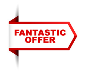 red vector banner fantastic offer