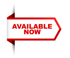 red vector banner available now